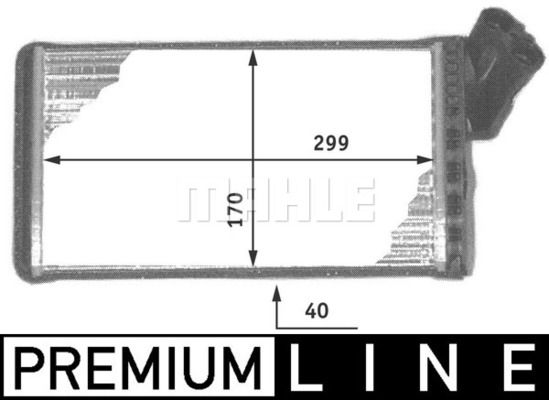 MAHLE Теплообменник, отопление салона AH 104 000P