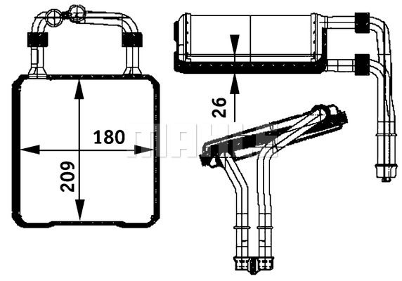 MAHLE Теплообменник, отопление салона AH 78 000P