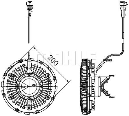 MAHLE sankaba, radiatoriaus ventiliatorius CFC 100 000P