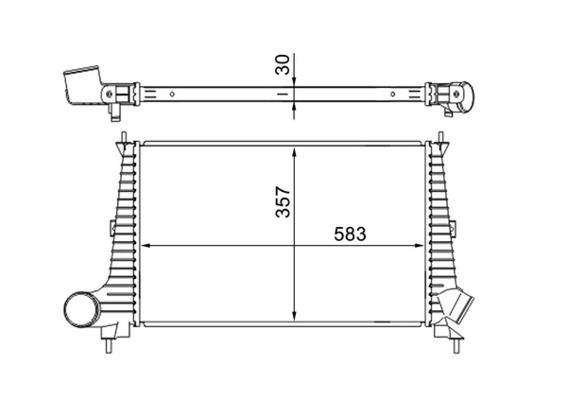 MAHLE tarpinis suslėgto oro aušintuvas, kompresorius CI 300 000S