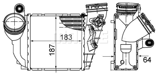 MAHLE tarpinis suslėgto oro aušintuvas, kompresorius CI 485 000S