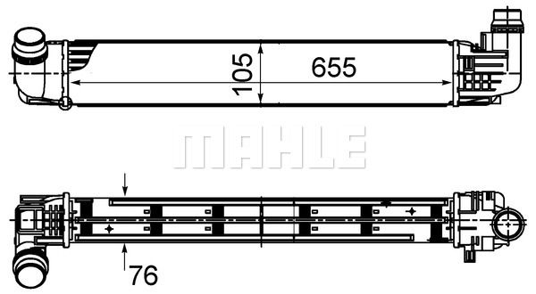 MAHLE tarpinis suslėgto oro aušintuvas, kompresorius CI 496 000S