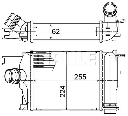 MAHLE tarpinis suslėgto oro aušintuvas, kompresorius CI 497 000S