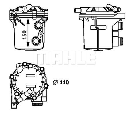 MAHLE масляный радиатор, двигательное масло CLC 31 000P