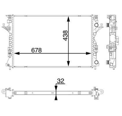 MAHLE radiatorius, variklio aušinimas CR 1061 000S