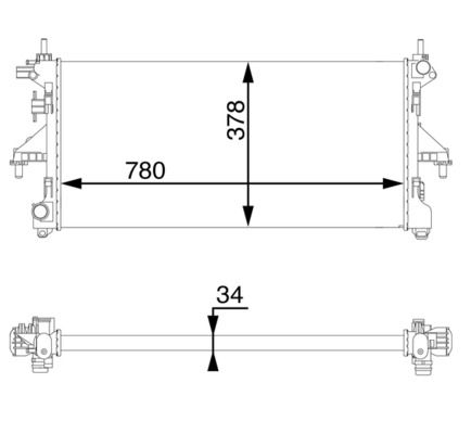 MAHLE radiatorius, variklio aušinimas CR 1069 000S