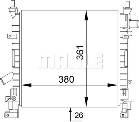 MAHLE Радиатор, охлаждение двигателя CR 1350 000S