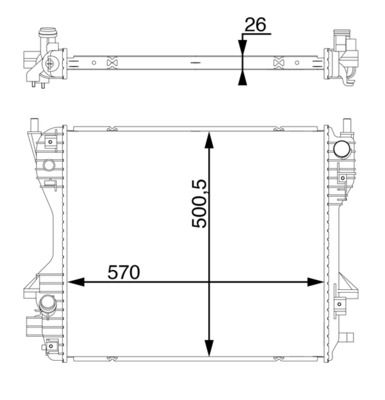 MAHLE Радиатор, охлаждение двигателя CR 1363 000S