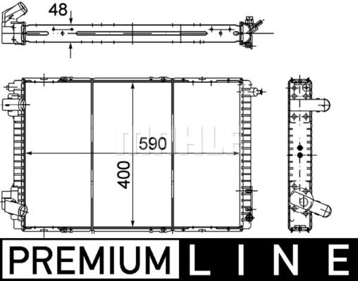 MAHLE radiatorius, variklio aušinimas CR 151 000P