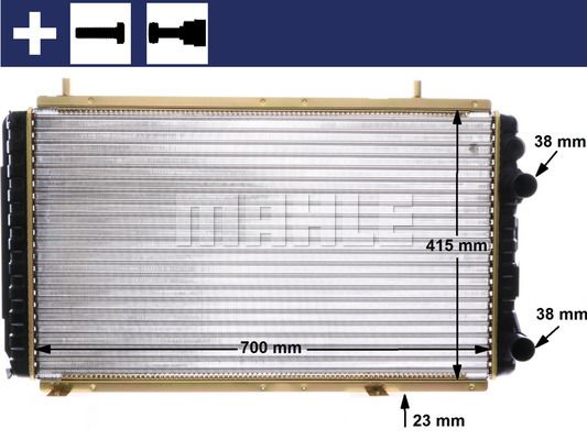 MAHLE radiatorius, variklio aušinimas CR 168 000S
