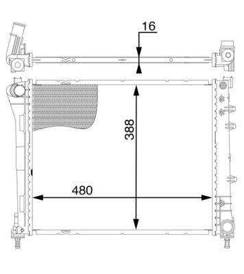 MAHLE radiatorius, variklio aušinimas CR 2004 000S