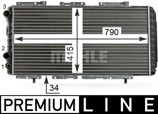 MAHLE radiatorius, variklio aušinimas CR 34 000P