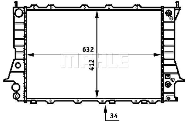 MAHLE radiatorius, variklio aušinimas CR 413 000S