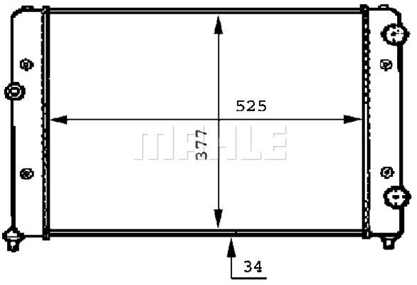 MAHLE Радиатор, охлаждение двигателя CR 507 000S