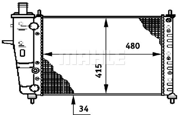 MAHLE radiatorius, variklio aušinimas CR 598 000S