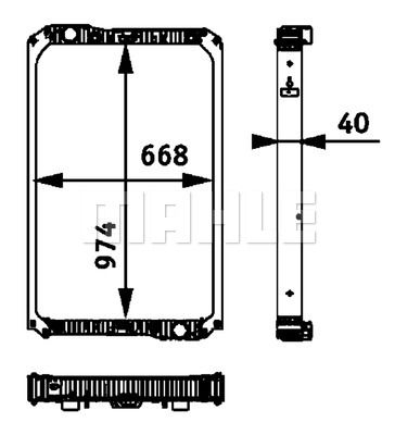 MAHLE radiatorius, variklio aušinimas CR 713 000P