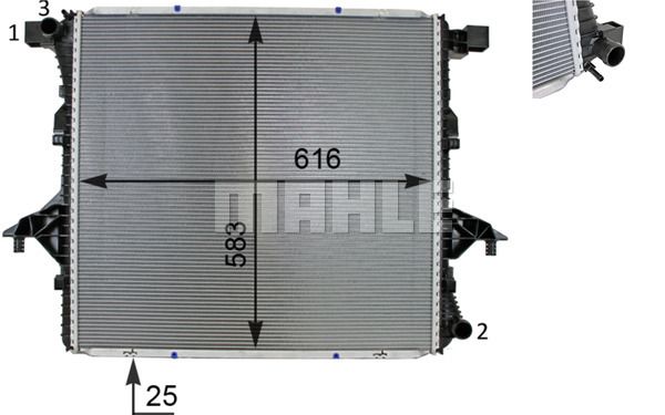 MAHLE radiatorius, variklio aušinimas CR 81 000S