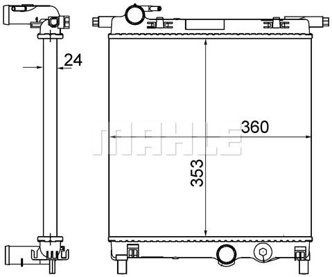 MAHLE radiatorius, variklio aušinimas CR 831 001S