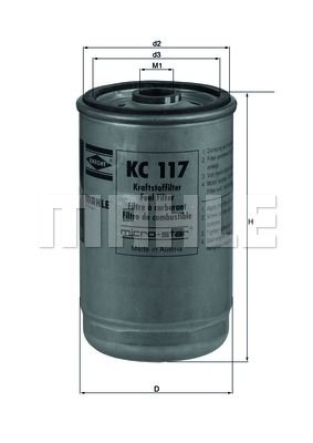 MAHLE Топливный фильтр KC 117