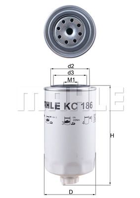 MAHLE kuro filtras KC 186