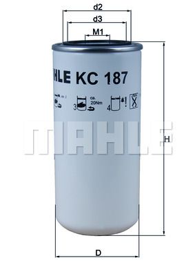 MAHLE kuro filtras KC 187