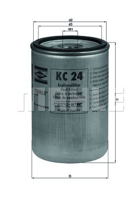 MAHLE Топливный фильтр KC 24