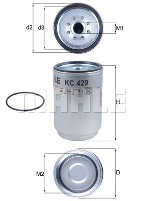 MAHLE Топливный фильтр KC 429D