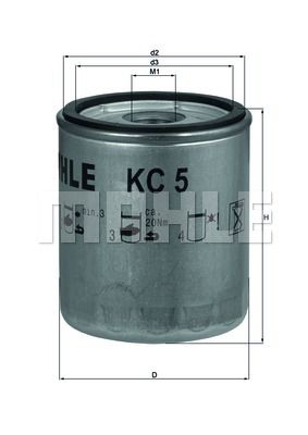 MAHLE Топливный фильтр KC 5