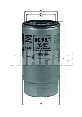 MAHLE Топливный фильтр KC 98/1