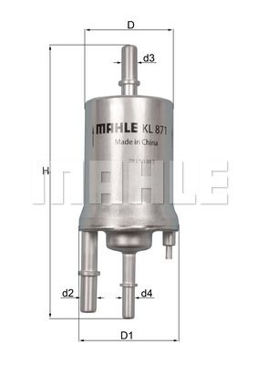 MAHLE Топливный фильтр KL 871