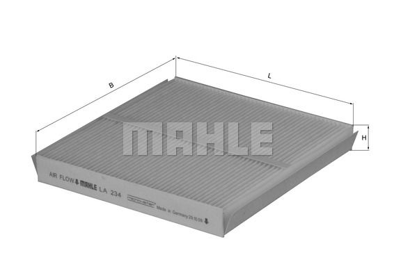 MAHLE filtras, salono oras LA 234