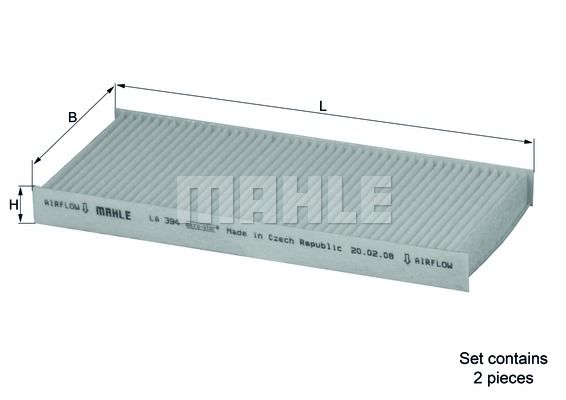 MAHLE Фильтр, воздух во внутренном пространстве LA 394/S