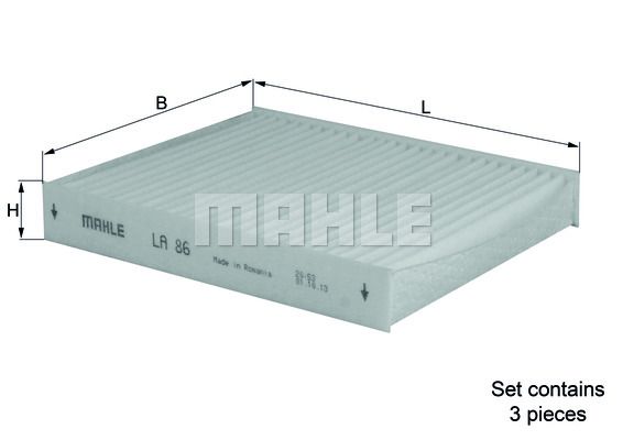 MAHLE filtras, salono oras LA 86/S