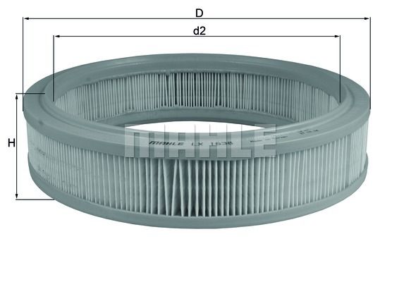 MAHLE Воздушный фильтр LX 1638