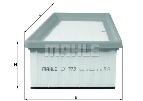 MAHLE Воздушный фильтр LX 773