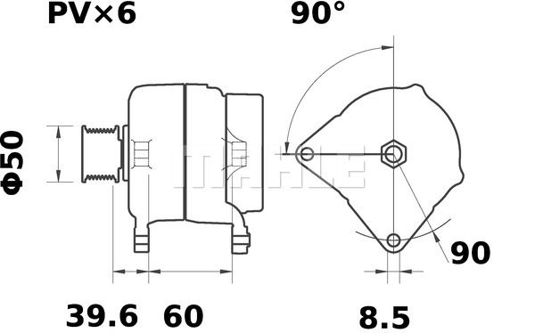 MAHLE kintamosios srovės generatorius MG 26