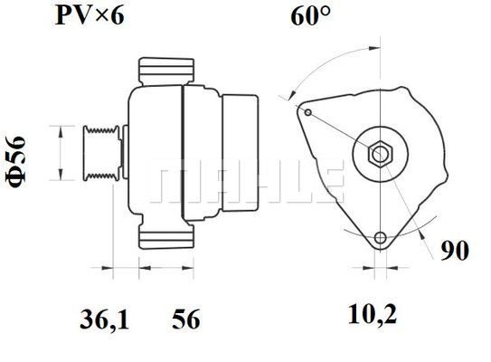 MAHLE kintamosios srovės generatorius MG 352