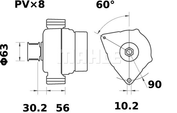 MAHLE Генератор MG 36