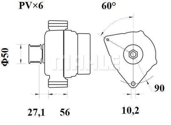 MAHLE kintamosios srovės generatorius MG 398