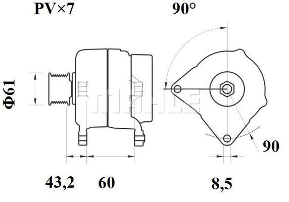 MAHLE Генератор MG 558