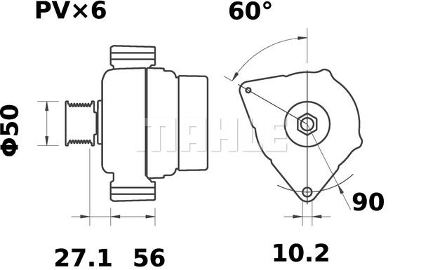 MAHLE kintamosios srovės generatorius MG 570