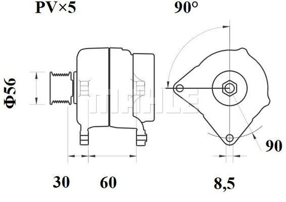 MAHLE kintamosios srovės generatorius MG 602