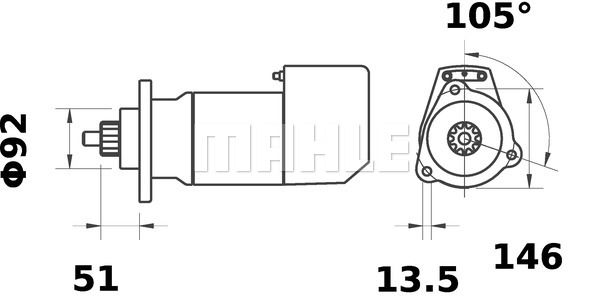 MAHLE Стартер MS 555