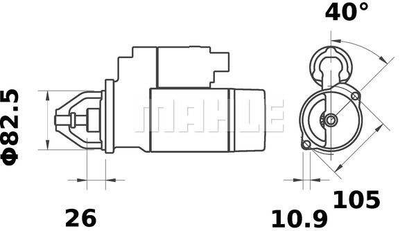 MAHLE starteris MS 67