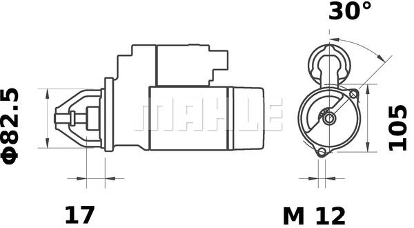 MAHLE Стартер MS 82