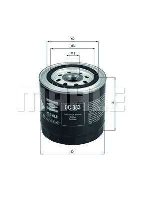 MAHLE alyvos filtras OC 383