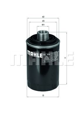 MAHLE alyvos filtras OC 456