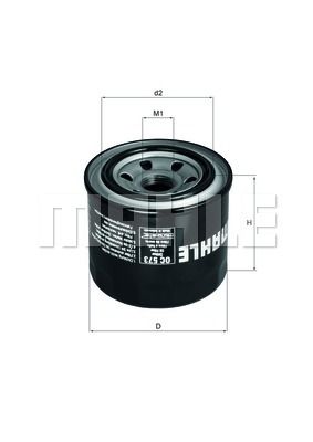 MAHLE alyvos filtras OC 573