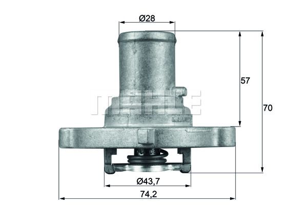 MAHLE termostatas, aušinimo skystis TI 122 87D