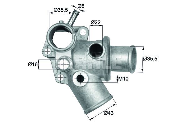 MAHLE Термостат, охлаждающая жидкость TI 196 82D